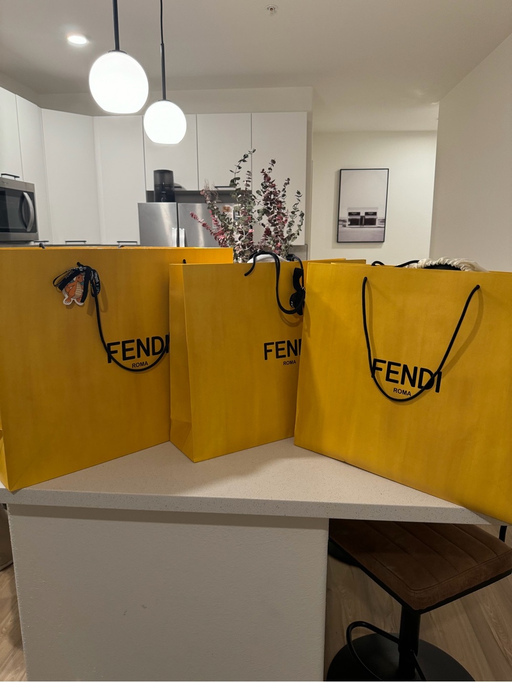 Fendi Brown FF Monogram Origami Tote - Picture 7 of 9